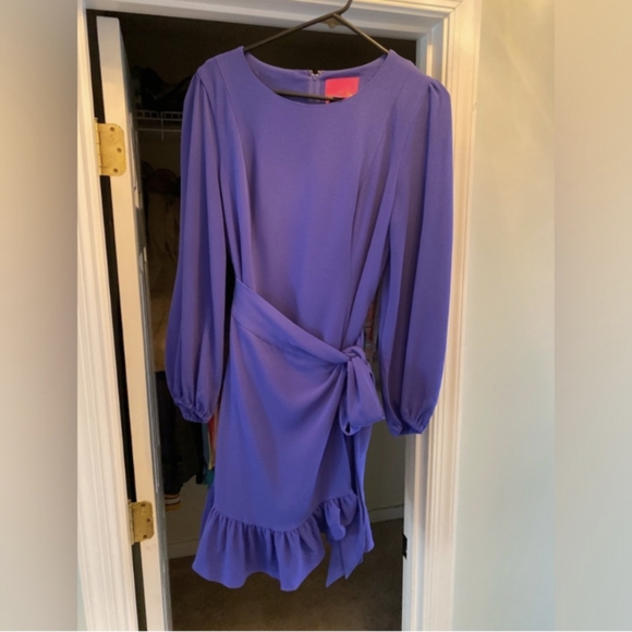 Lilly Pulitzer Purple Blue wrap Dress size 8 - Picture 2 of 4